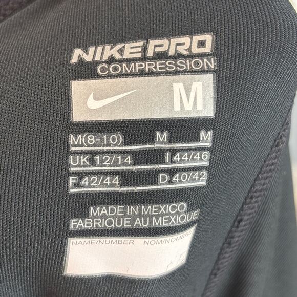 Nike Pro Compression Black Medium 8-10  Activewear Gym Running Dri-Fit Unisex - Picture 4 of 9